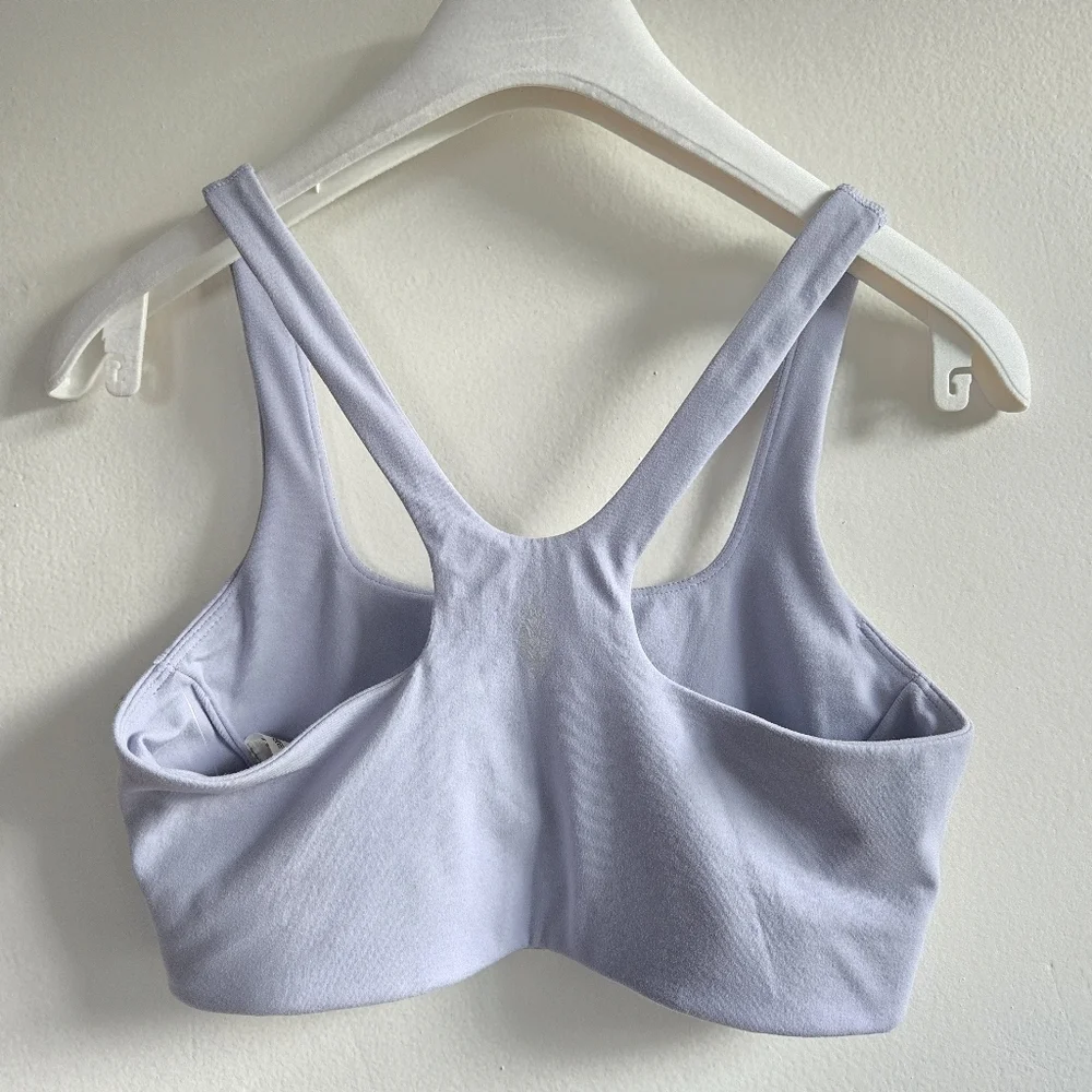 New Free People Never Better Square Neck Platinum Lilac Purple Sports Bra XS NWT